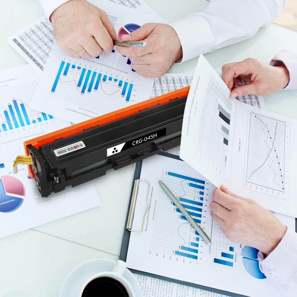S SMARTOMNI 045 045H CRG-045H CRG-045 Toner Cartridge Compatible for Canon Color ImageCLASS MF632Cdw MF634Cdw LBP612Cdw MF632 MF634 Printer Ink 4Pack (Black Cyan Yellow Magenta)