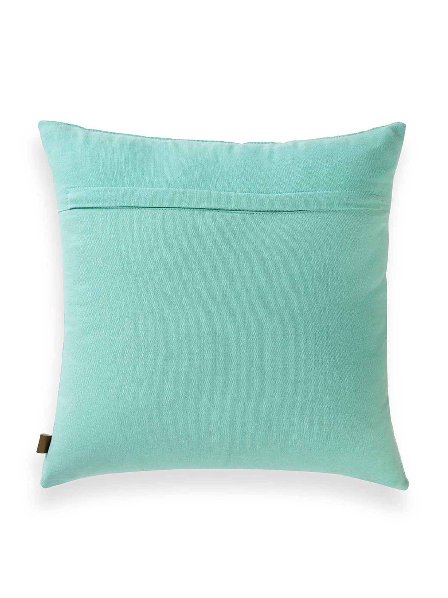 Pure Home and Living Blue Cotton Embroidery Cushion Cover