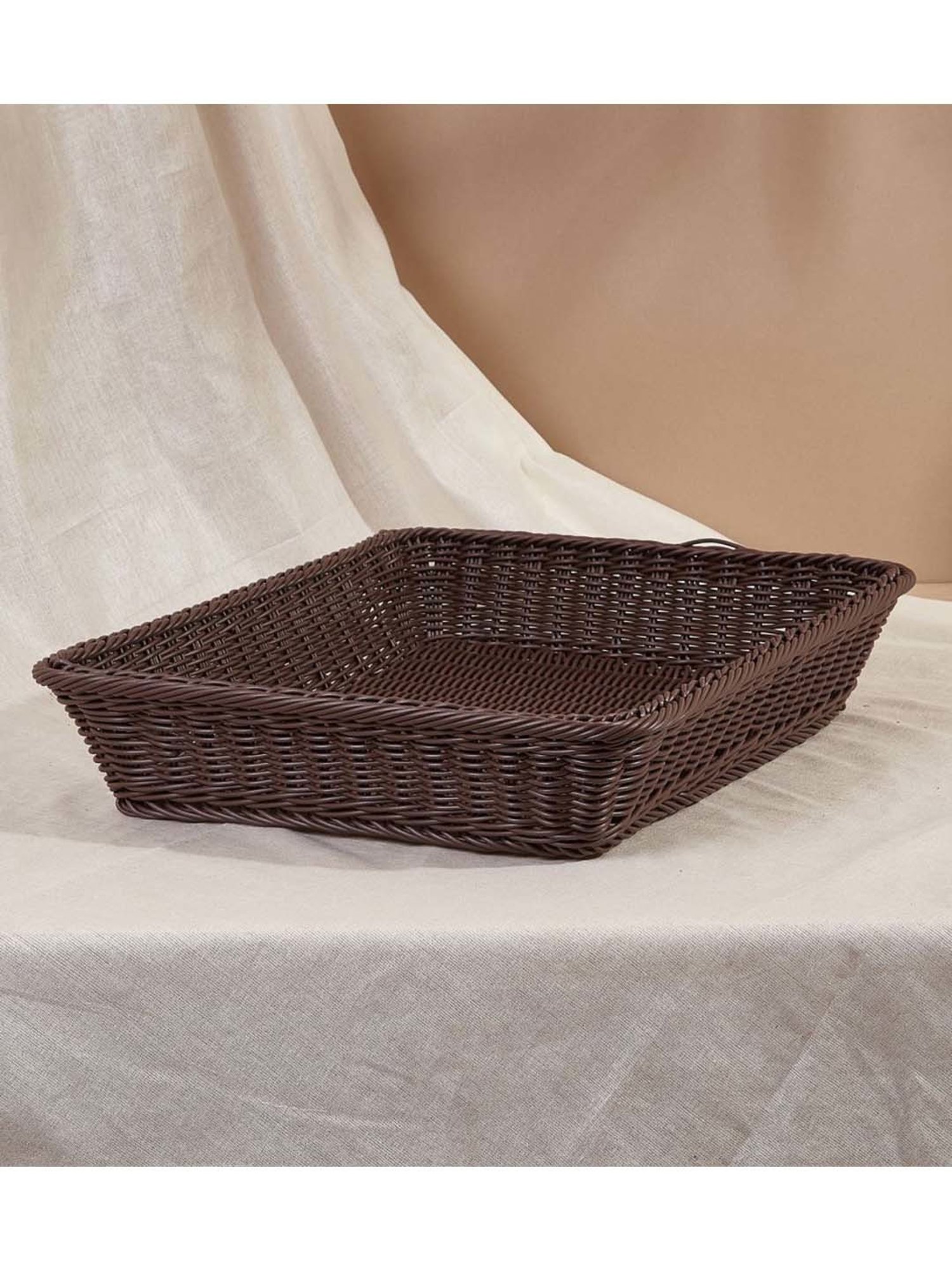 Mason Home Brown Plastic Rattan Storage Tray - Small