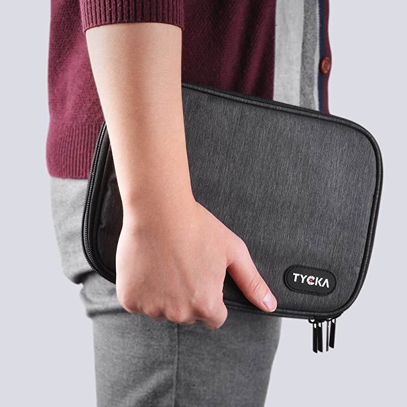 Folded Travel Organizer Electronics Bag, Universal Electronics Travel Gadgets Carrying Case Pouch Carry Case for Cable, Cord, USB, SD Cards, Chargers, Deep Gray