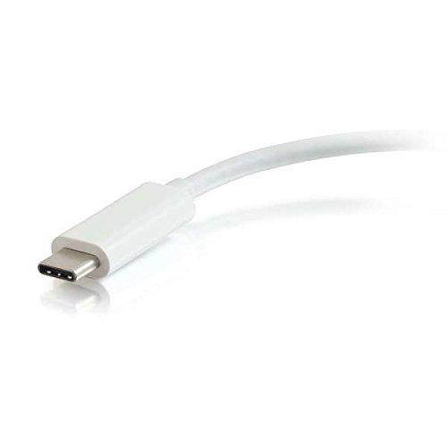 C2G 29748 USB-C to Ethernet Adapter with Power Delivery, White