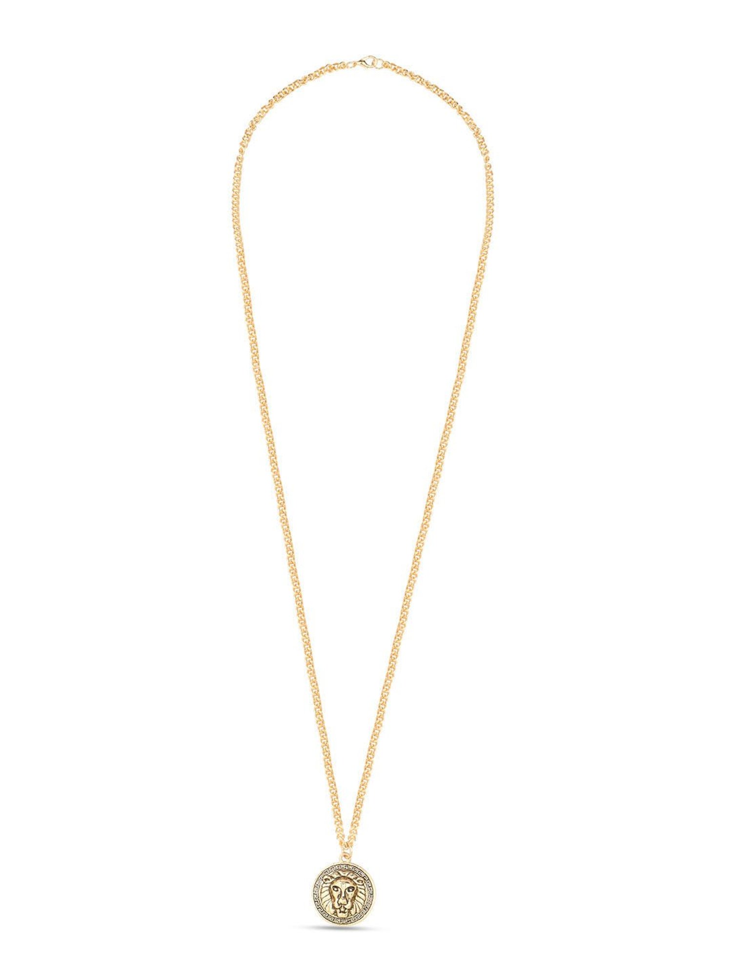 The Bro Code Gold-Plated Roar Lion Pendant Necklace for Men