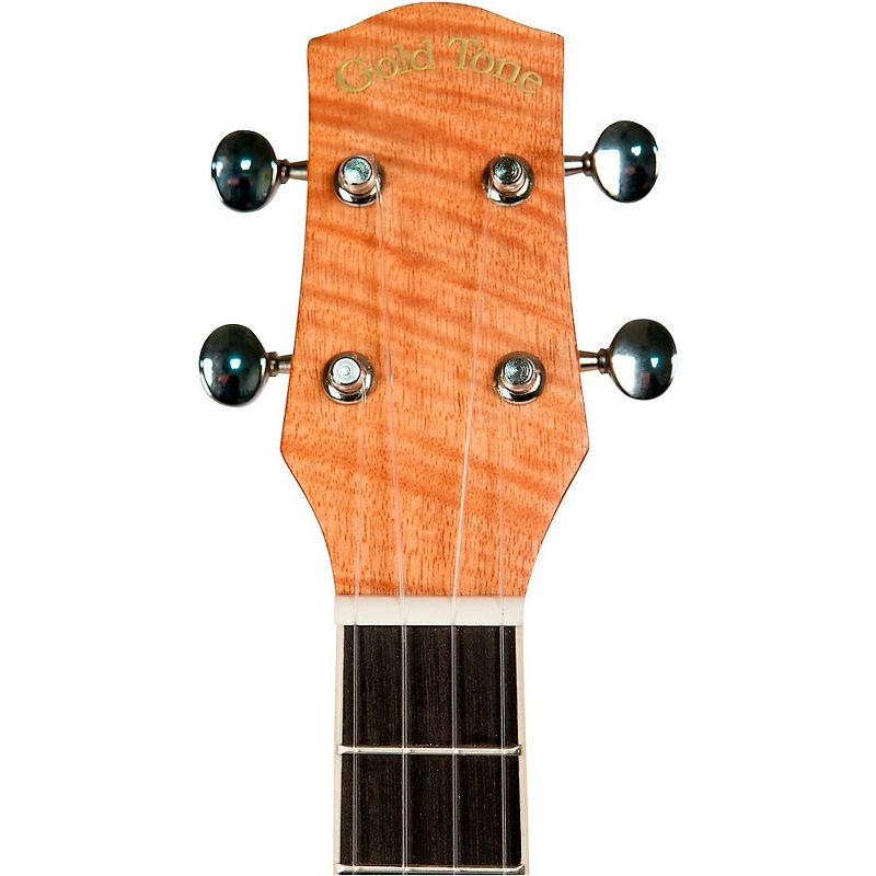 Gold Tone Left-Handed Concert-Scale Curly Maple Resonator Ukulele with Gig Bag Natural