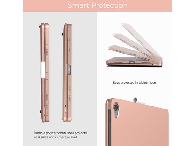 Typecase iPad Pro 11 2018 Keyboard Case with 360 Degree Hinge and Backlit Keys, Black