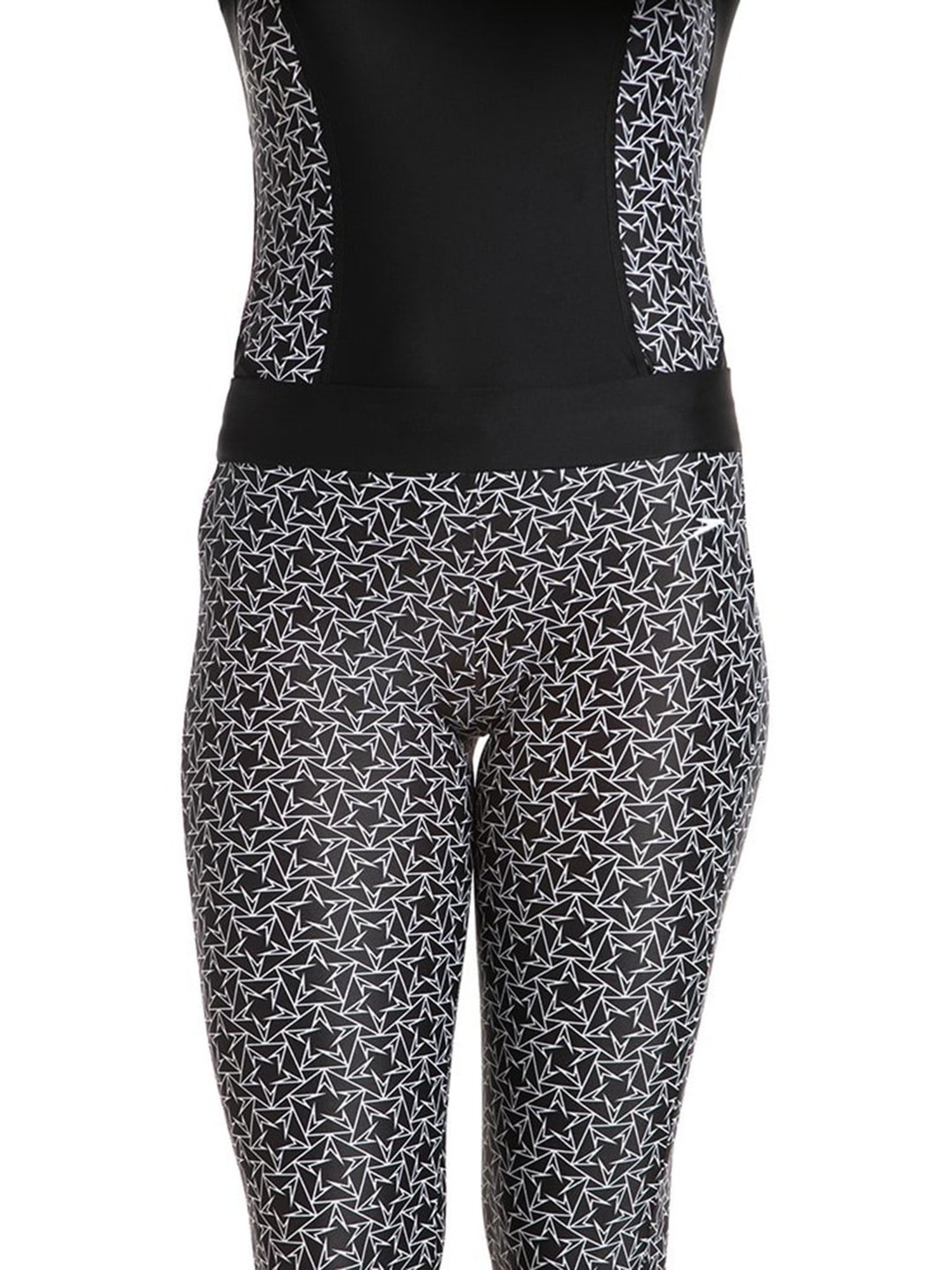 Speedo Black Printed Capris