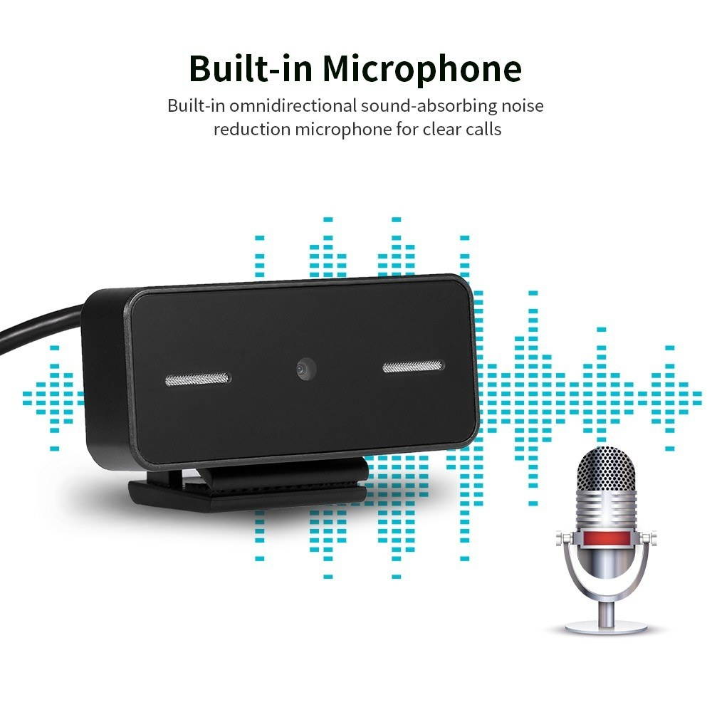 5 Million Pixels High Definition USB Camera Auto Focus Webcam Built-in Microphone Drive-free Web Camera for PC