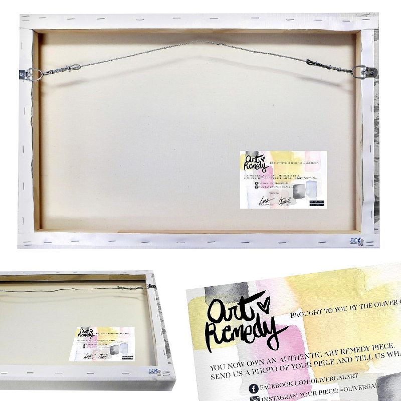 16" x 24" De Gala Abstract Unframed Canvas Wall Art in Gold - Unbranded