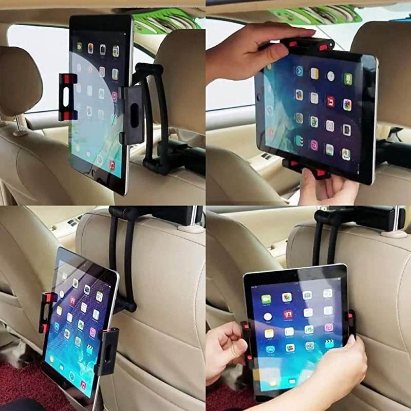 Tablet Holder for Car Ipad Headrest Mount 5-12.9 In Universal Backseat Holder Tablet Car Mount With 360 Degree Rotation for ipad,ipad Air,iPad Mini,Samsung Kindle Fire Galaxy all Tablets