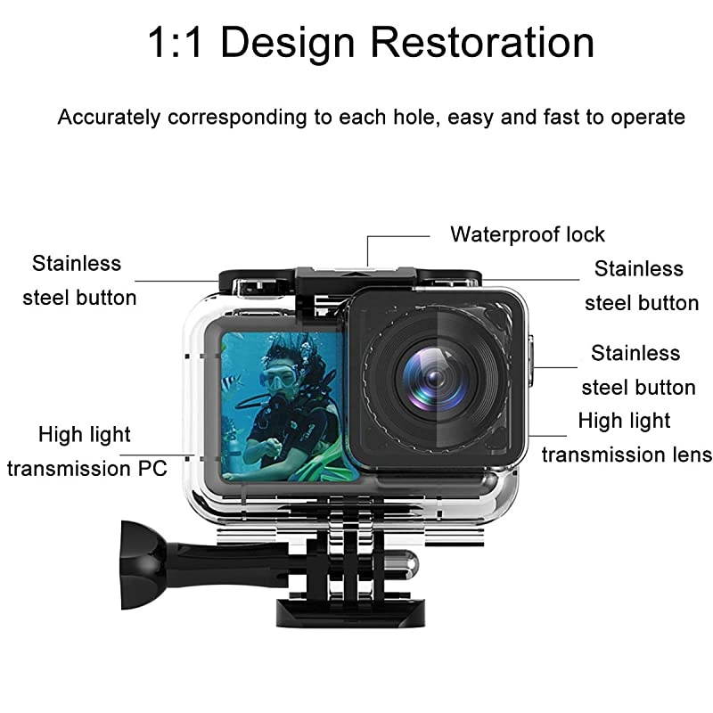 Upgraded Diving Waterproof Case Protective Housing Cover with Control Button for DJI OSMO Pocket Accessories