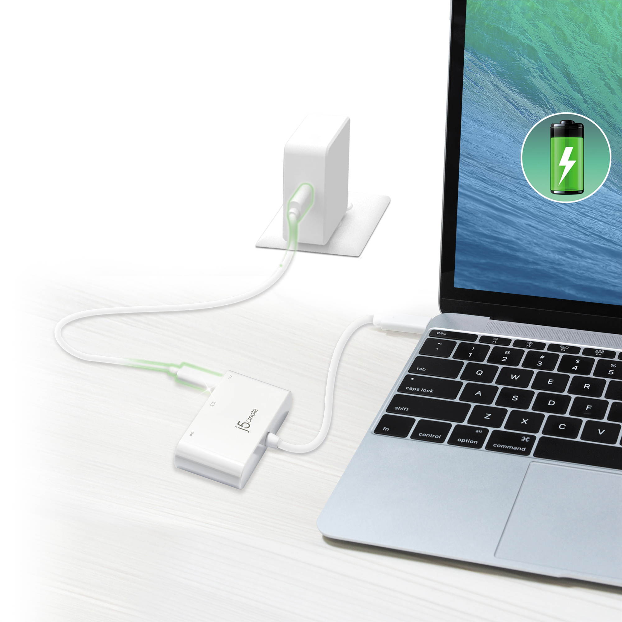 j5create USB Type-C to VGA & USB 3.0 with Power Delivery