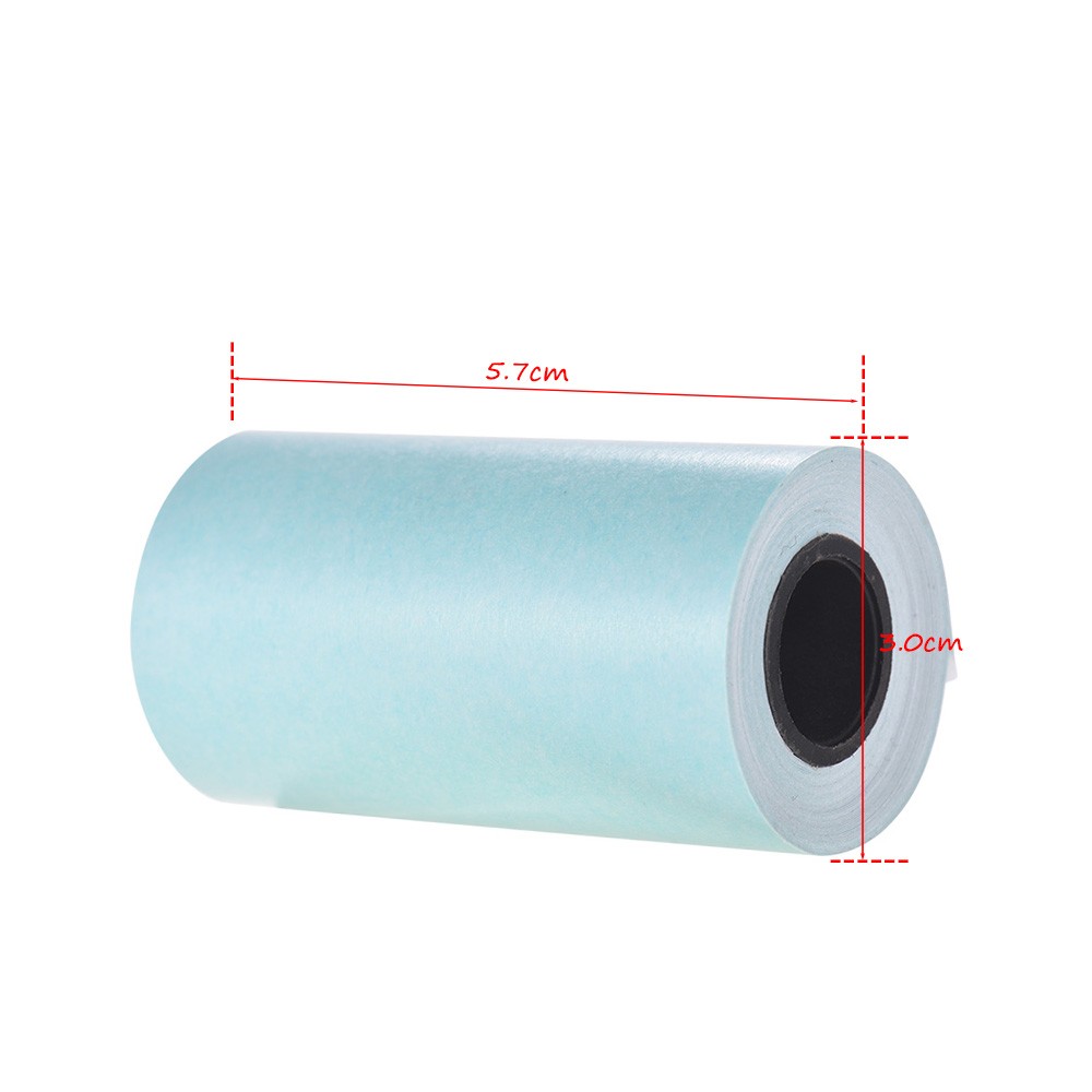 Printable Sticker Paper Roll Direct Thermal Paper with Self-adhesive 57*30mm(2.17*1.18in) for PeriPage A6 Pocket Thermal Printer for PAPERANG P1/P2 Mini Photo Printer, 1 Roll