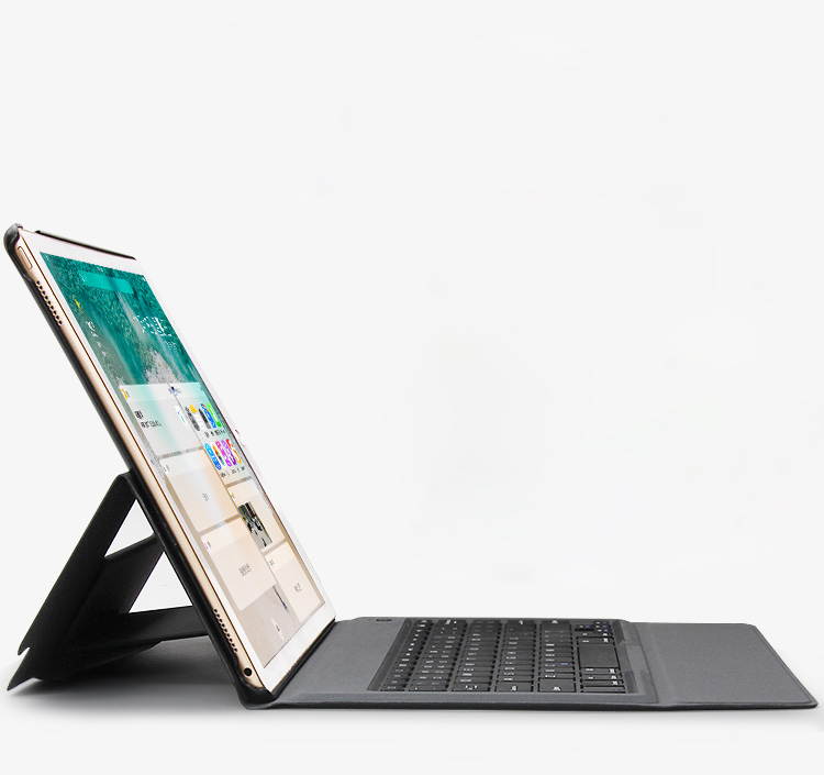 T129 Fashion ABS Keyboard Wireless Bluetooth 3.0 Keyboard for iPad Pro 12.9 with Protective Clamshell Leather Case Cover