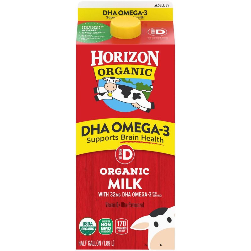 Horizon Organic DHA Omega-3 Milk - 0.5gal