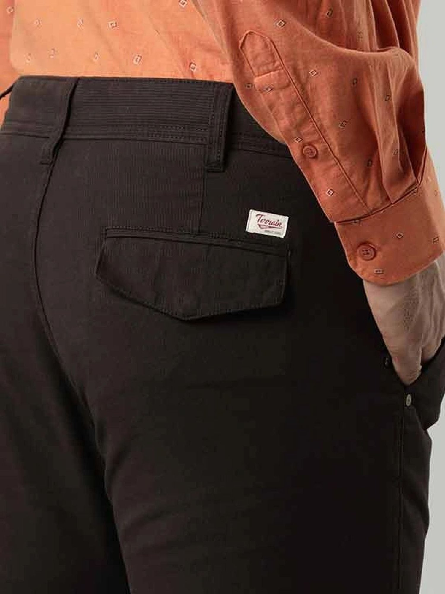 Indian Terrain Brown Slim Fit Trousers