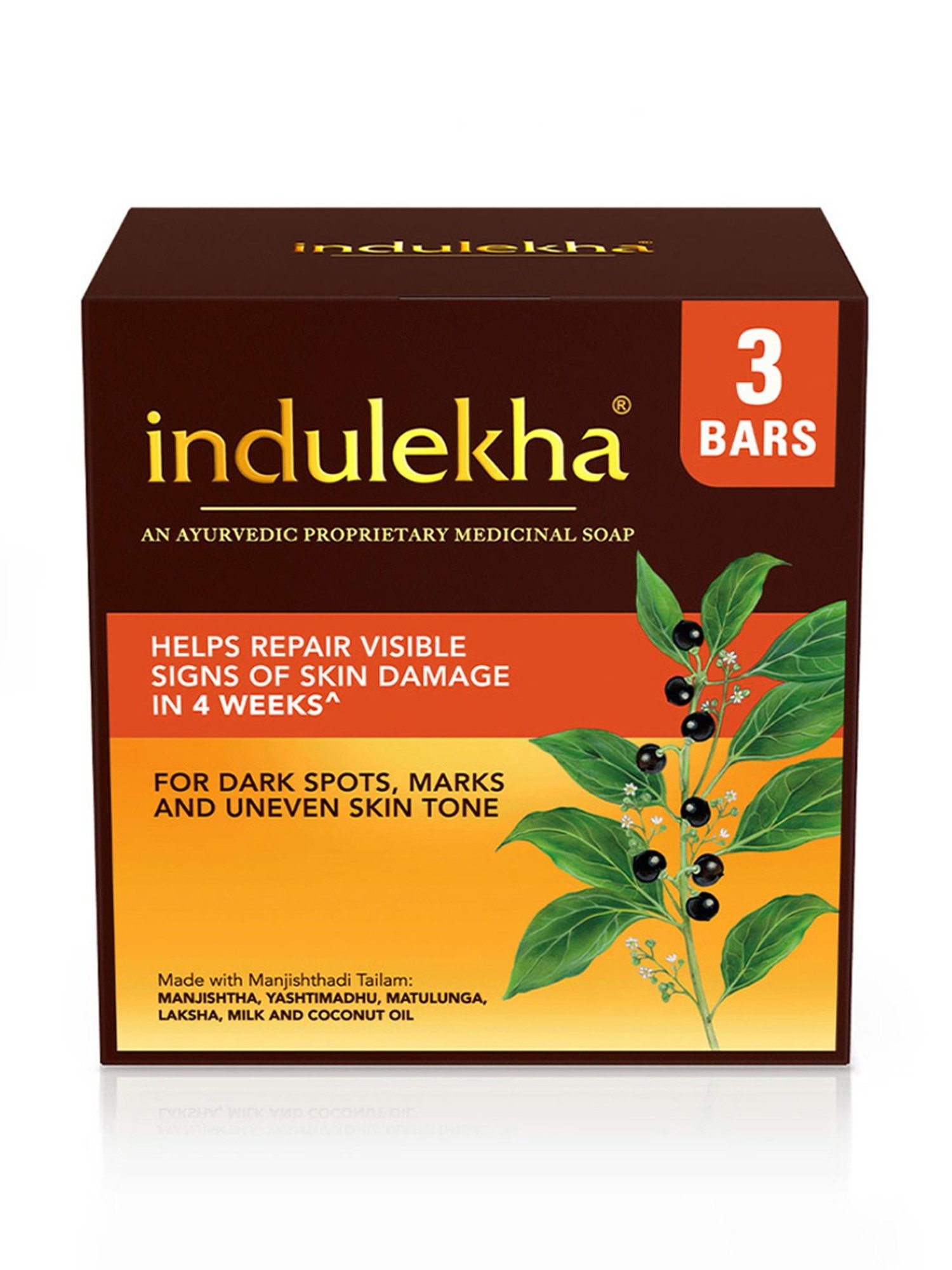 Indulekha Ayurvedic Proprietary Medicinal Soap - Pack of 3