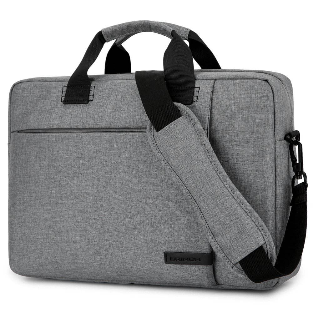 BRINCH Laptop Bag 13.3 Inch, Stylish Fabric Laptop Messenger Shoulder Bag Case Briefcase for 13 - 13.3 Inch Laptop / Notebook / MacBook / Ultrabook / Chromebook Computers (Black)