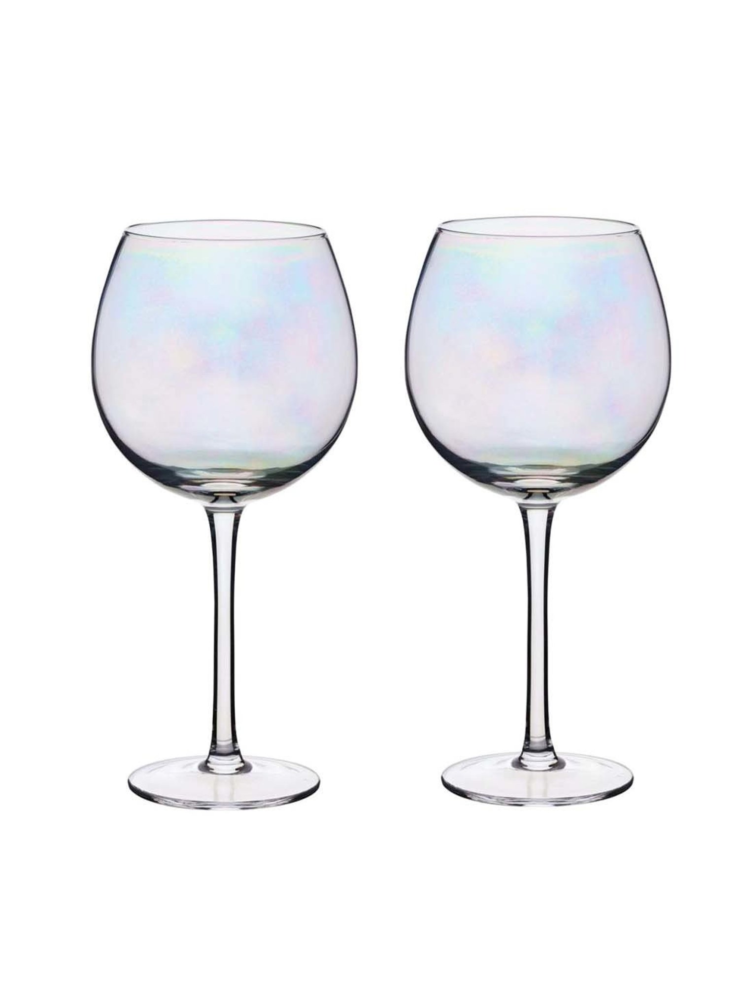 BarCraft Multicolor Glass Gin Tumbler (0.5 L) - Set of 2