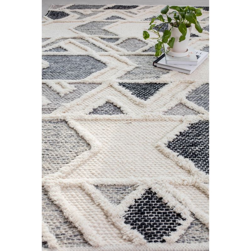 8'x10' Slings and Arrows Area Rug Ivor/Gray/Blue - Anji Mountain