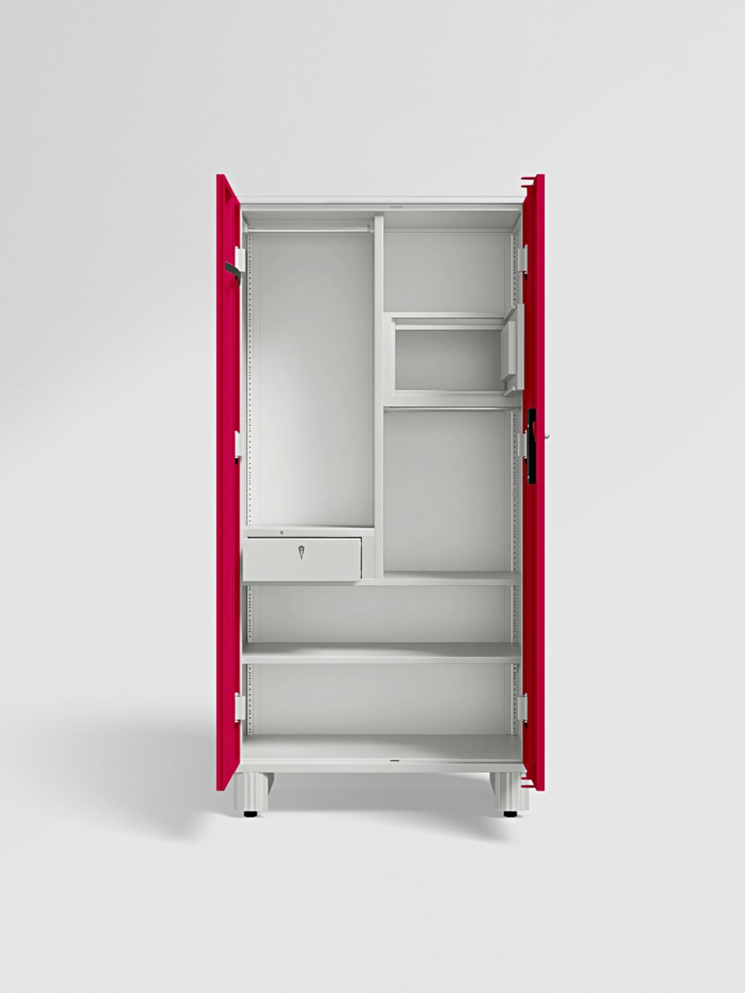 Home Basics 5 Dual Hook Chrome Plated Steel Over the Door Hanging Rack