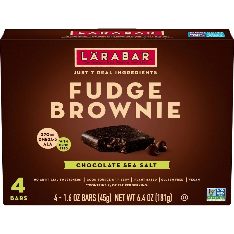 Larabar Chocolate Sea Salt Brownie Snack Bar - 4ct/6.4oz