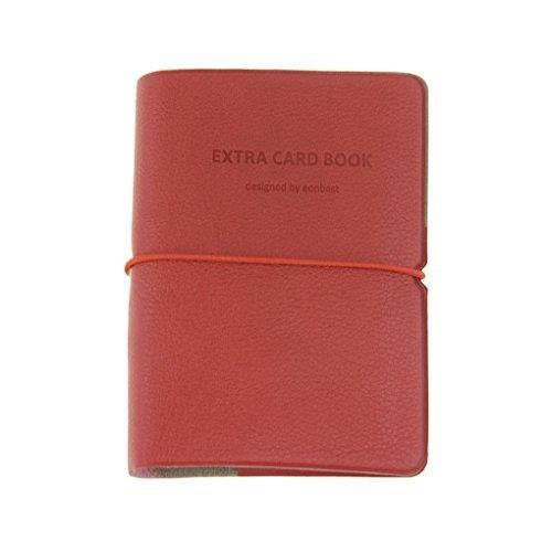 Business Credit Card Holder Case Wallet Purse Men Women PU Leather Practical Card Carry-on Bag Extra Card Book for 30 Cards with Index Cards for Easily Search