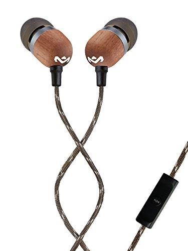 House Of Marley Smile Jamaica In-Ear Wired Headphones with Mic, Midnight, EM-JE041-MI
