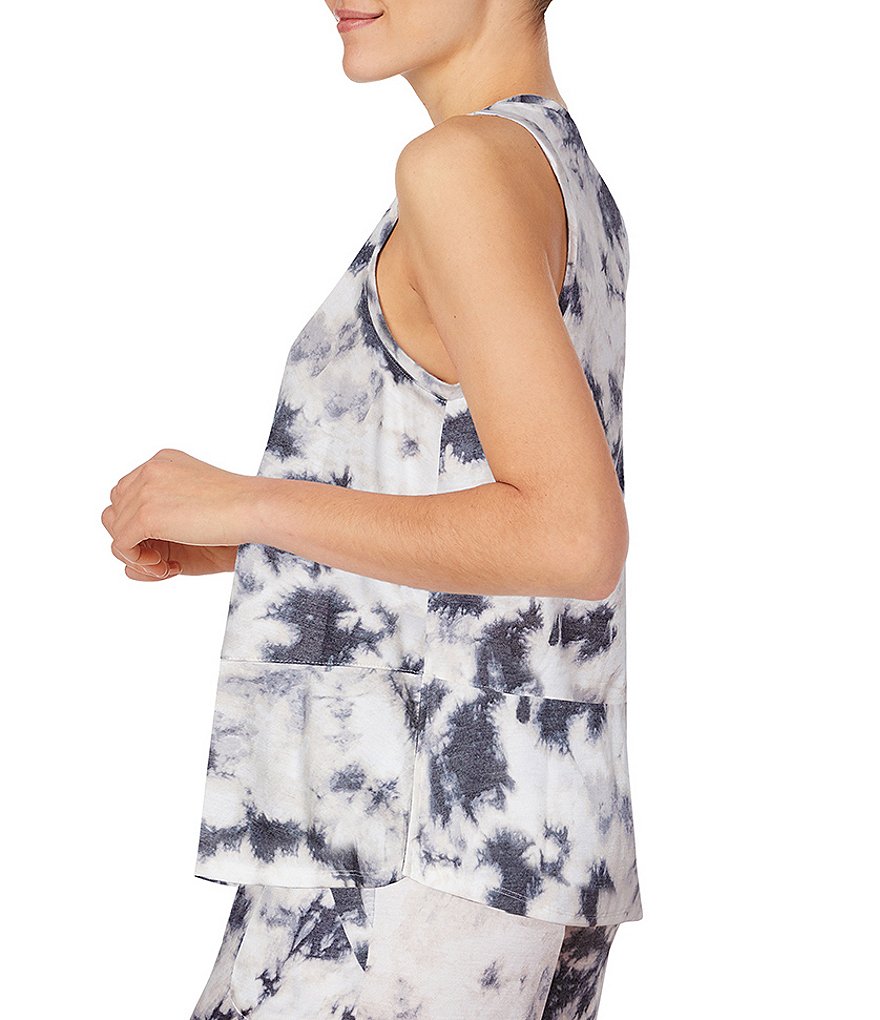 Refinery29 Tie-Dye Print Jersey Knit Hi-Neck Sleep Tank
