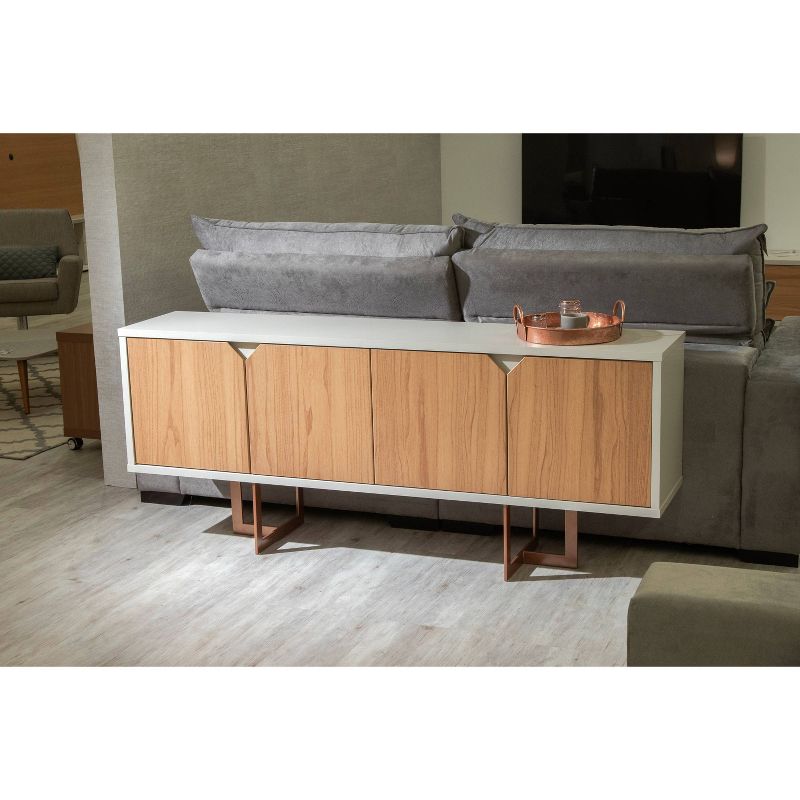 71.25" Knickerbocker Sideboard Cinnamon/Off White - Manhattan Comfort