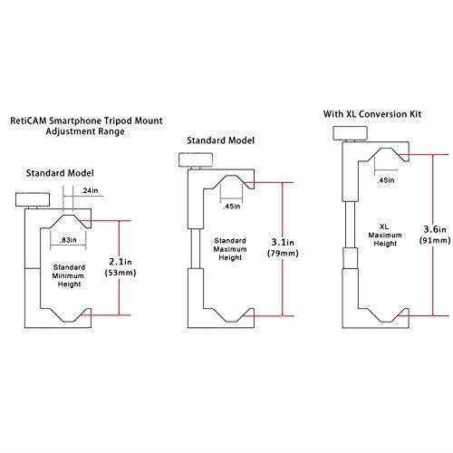 Smartphone Tripod Mount with XL Conversion Kit Metal Universal Smart Phone Tripod Adapter Standard Plus XL Conversion Kit