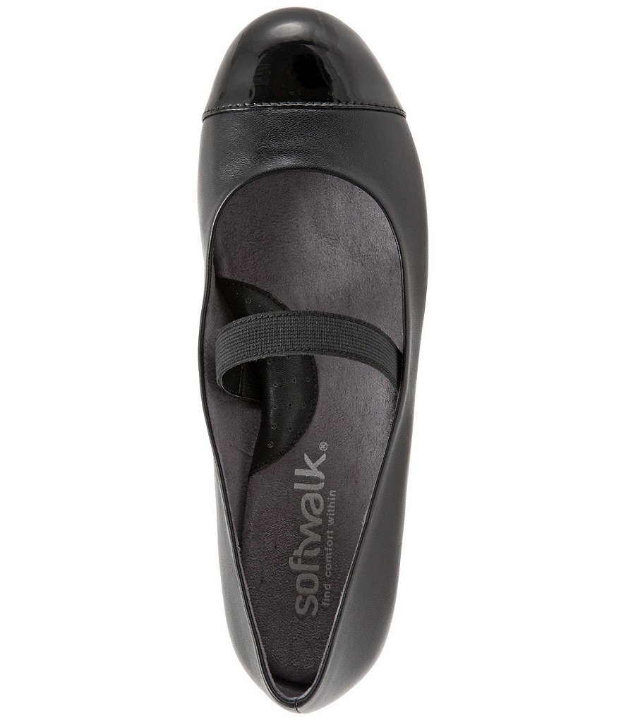 SoftWalk Napa Patent Cap Toe Mary Jane Flats