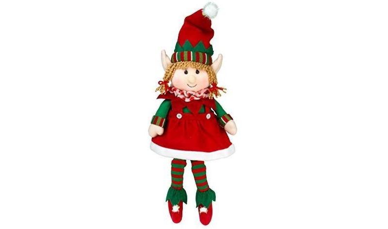 SCS Direct Elf Plush Christmas Stuffed Dolls - 18", Set of 2