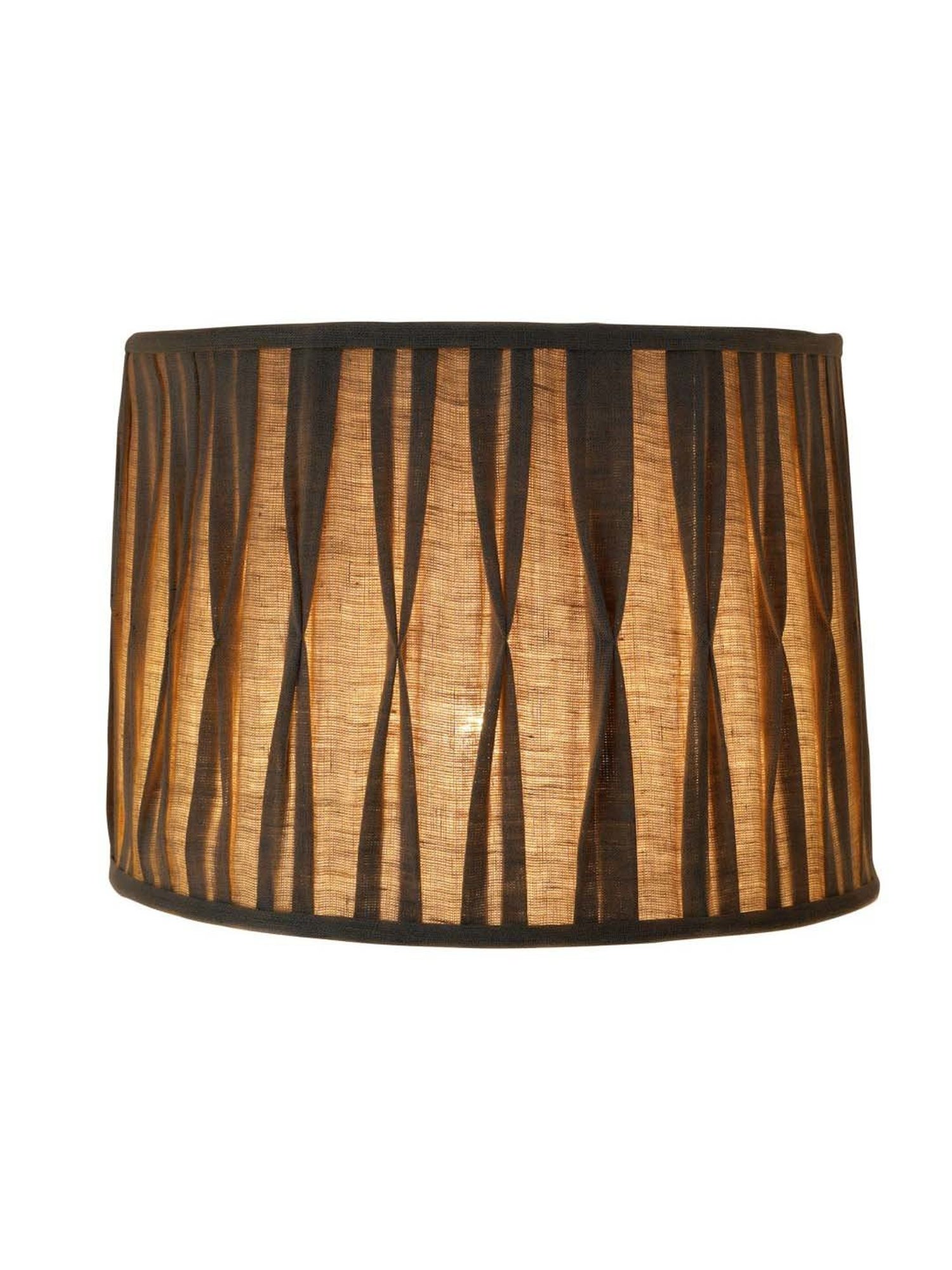 Kapoor E Illuminations Beige Cotton Tuck Pleated Drum Shade