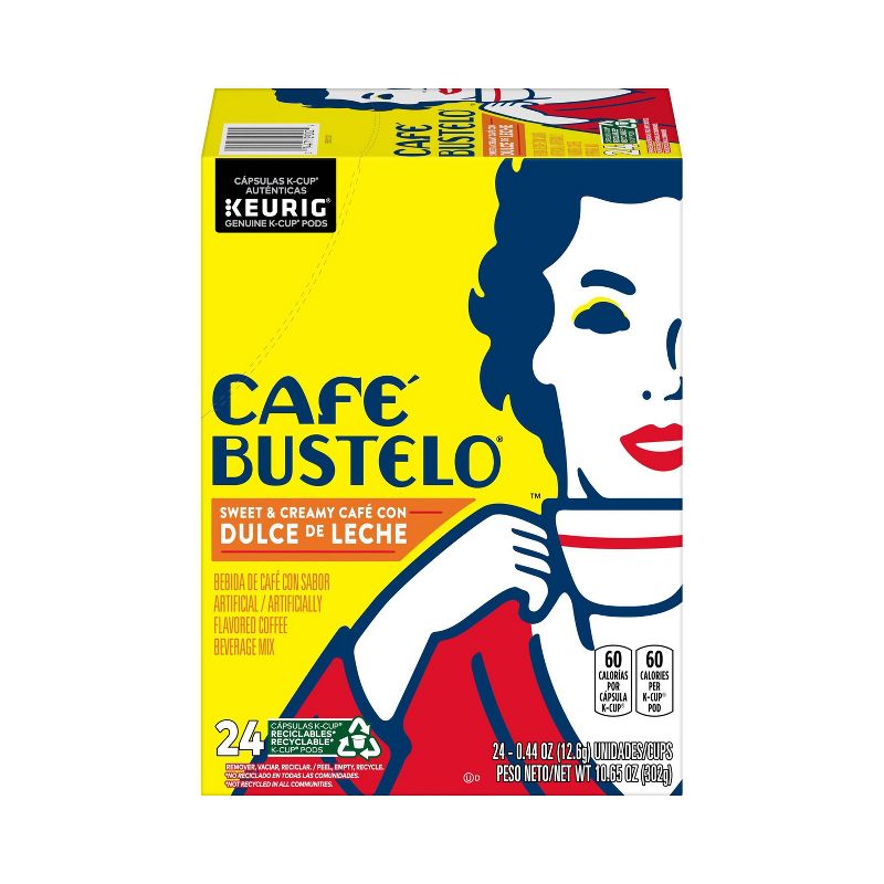 Cafe Bustelo Dulce de Leche Medium Roast Coffee - Keurig K-Cup Pods - 24ct