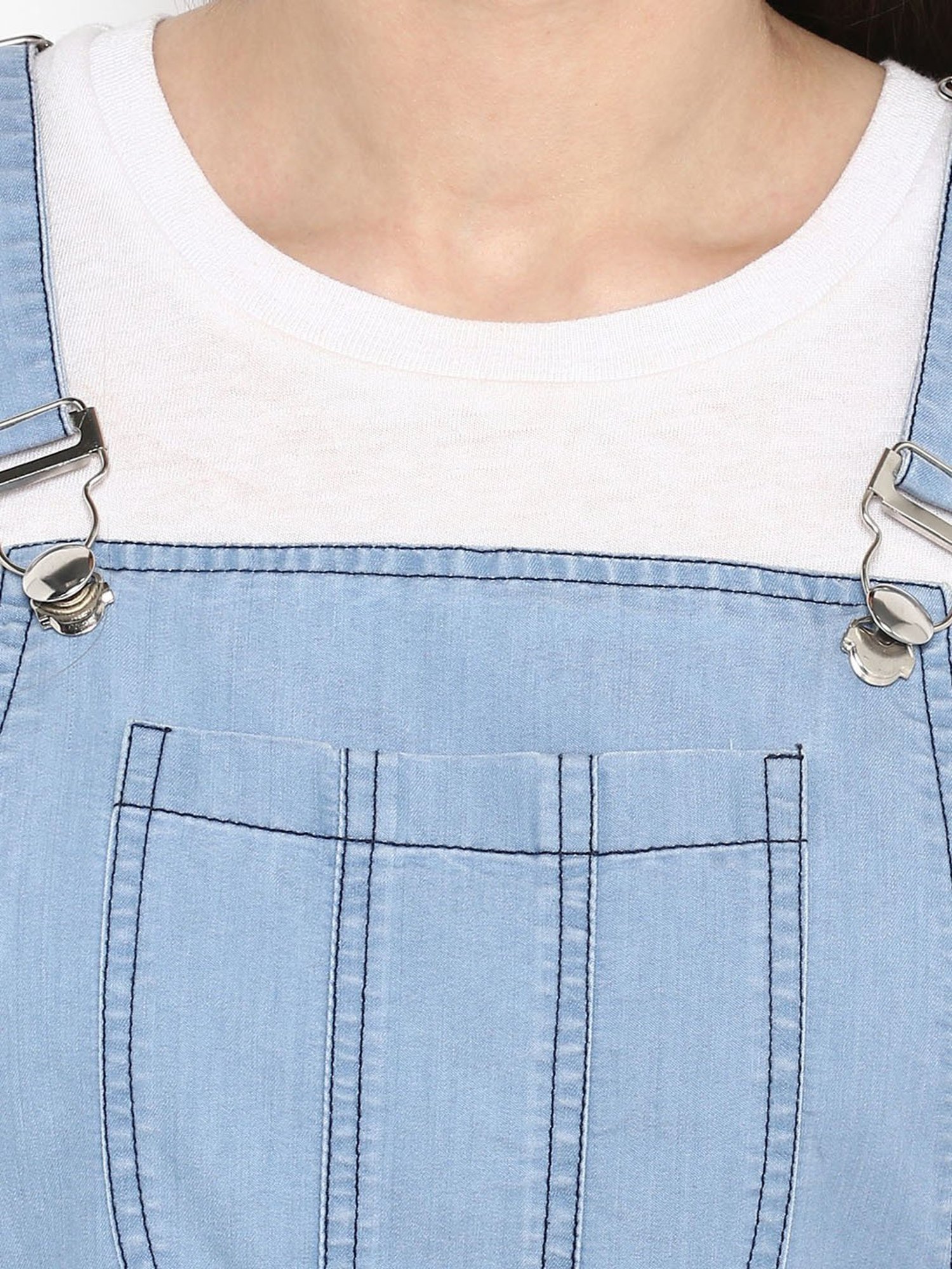 StyleStone Light Blue Regular Fit Shift Dress