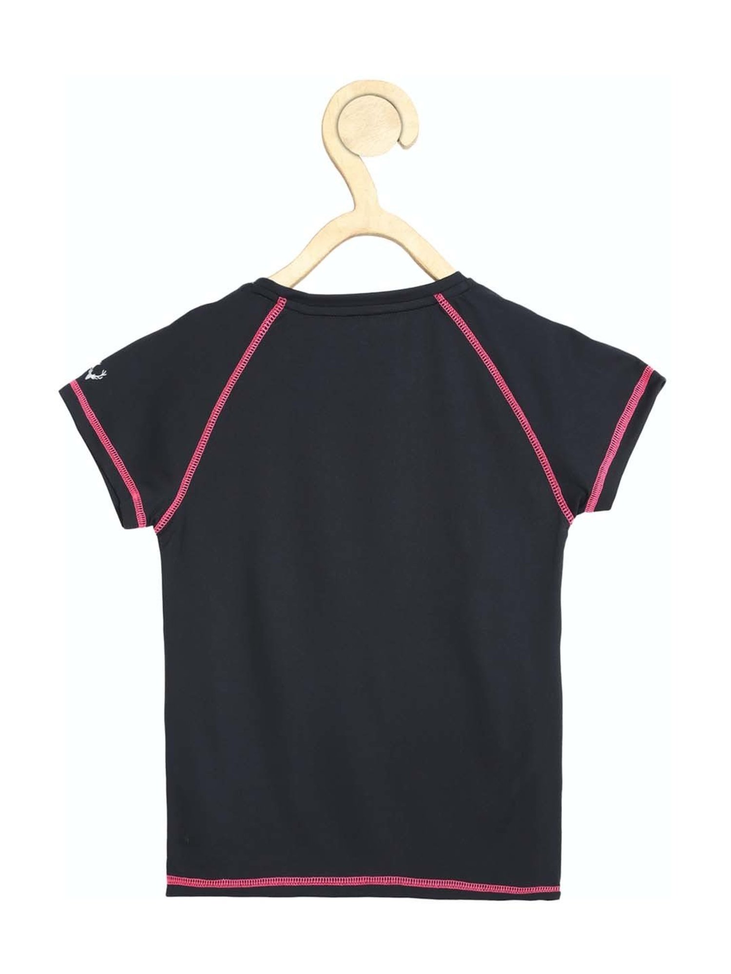 KIDS ONLY Anthracite Black Cotton Printed T-Shirt