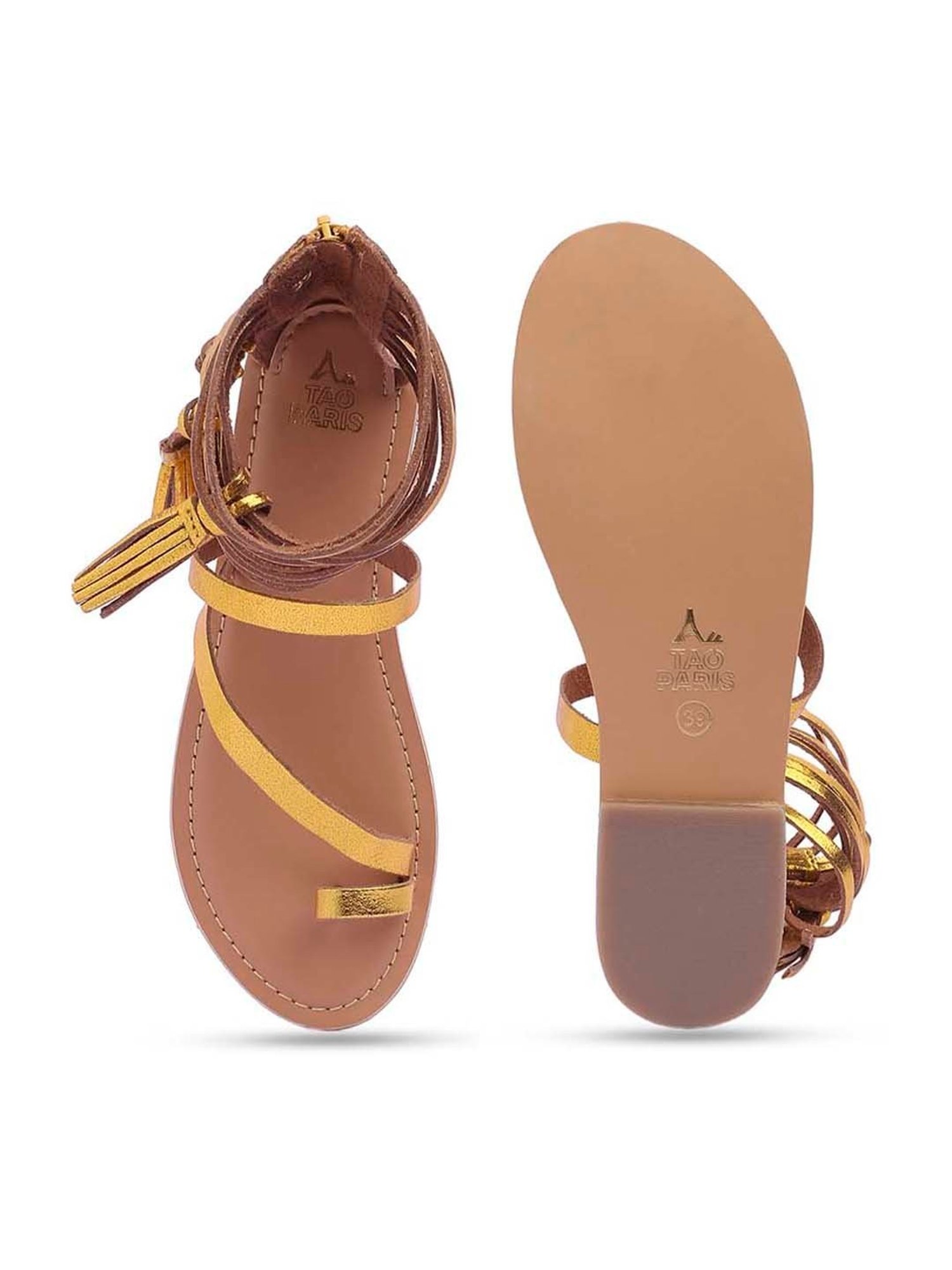 Tao Paris Women's IVY NEW Yellow Gladiator Sandals