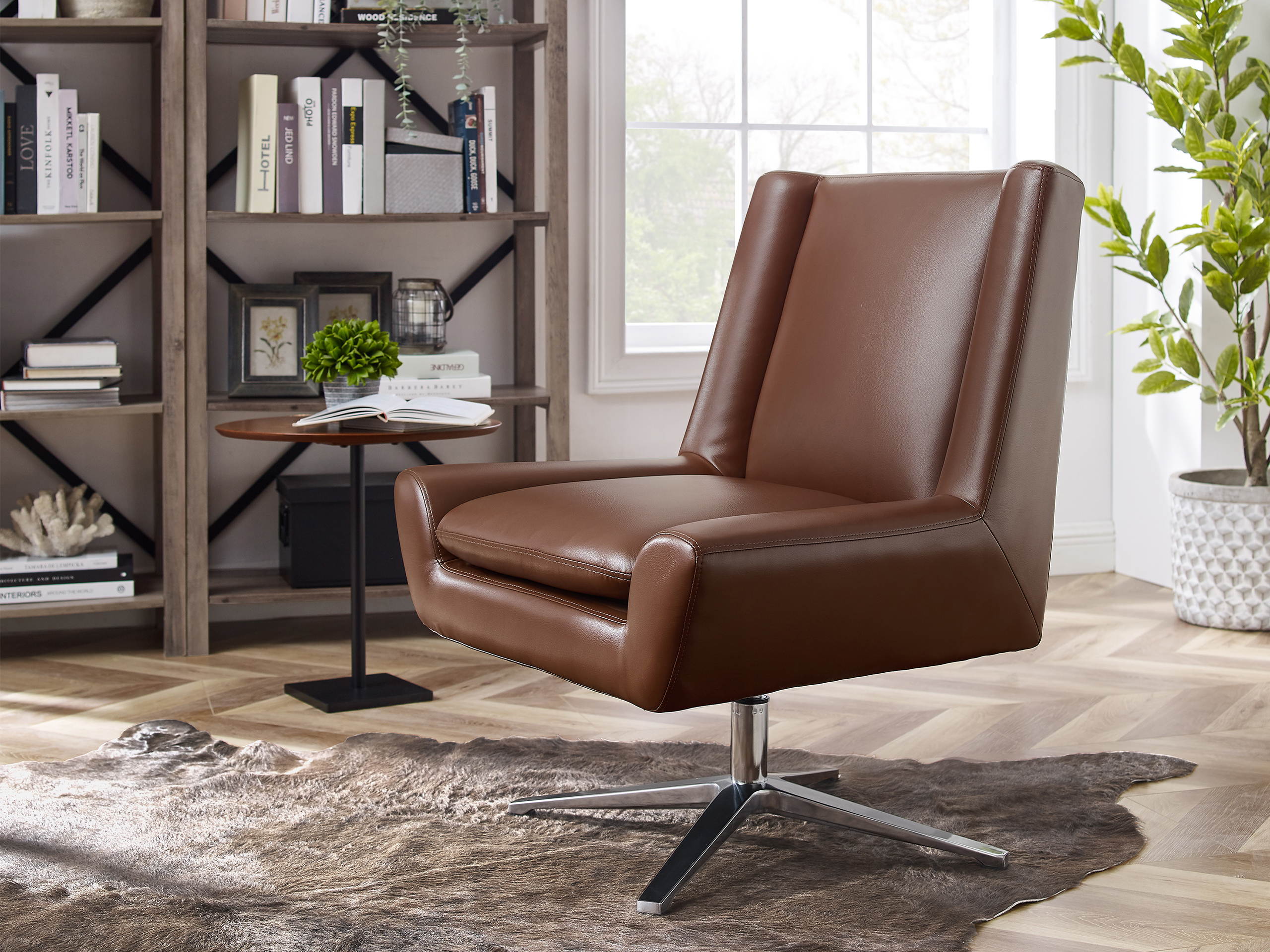 Volans Modern Office Executiver Chair With Aluminum Rotation Base Meeting Room Reference Chair