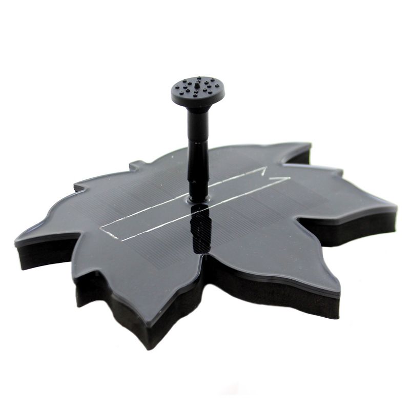 Home & Garden 7.5" Floating Leaf Solar Birdbath Bubbler Moving Water Gold Crest Distributing  -  Bird Baths