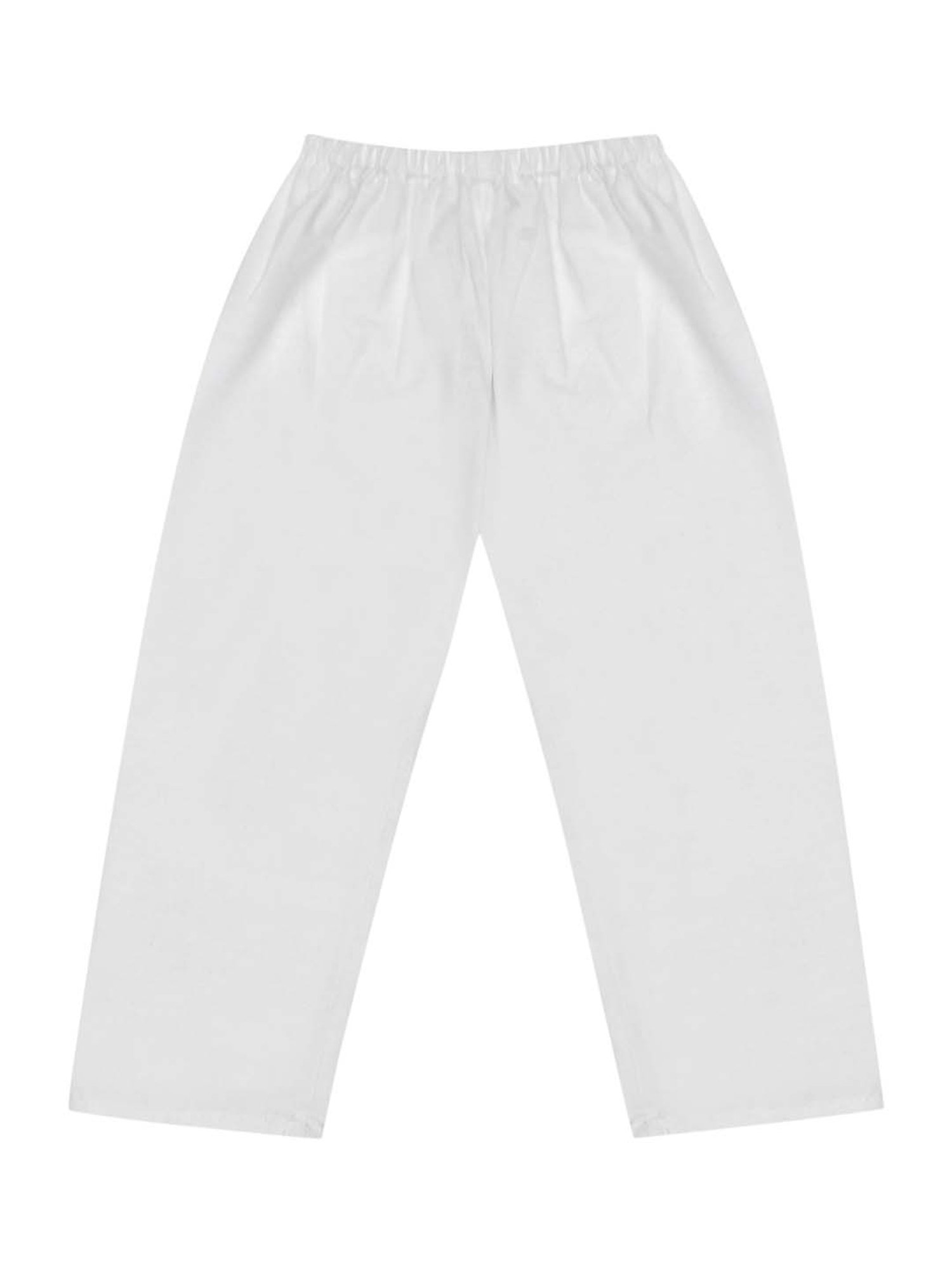 Ahhaaaa Kids Pink & White Cotton Striped Kurta Set