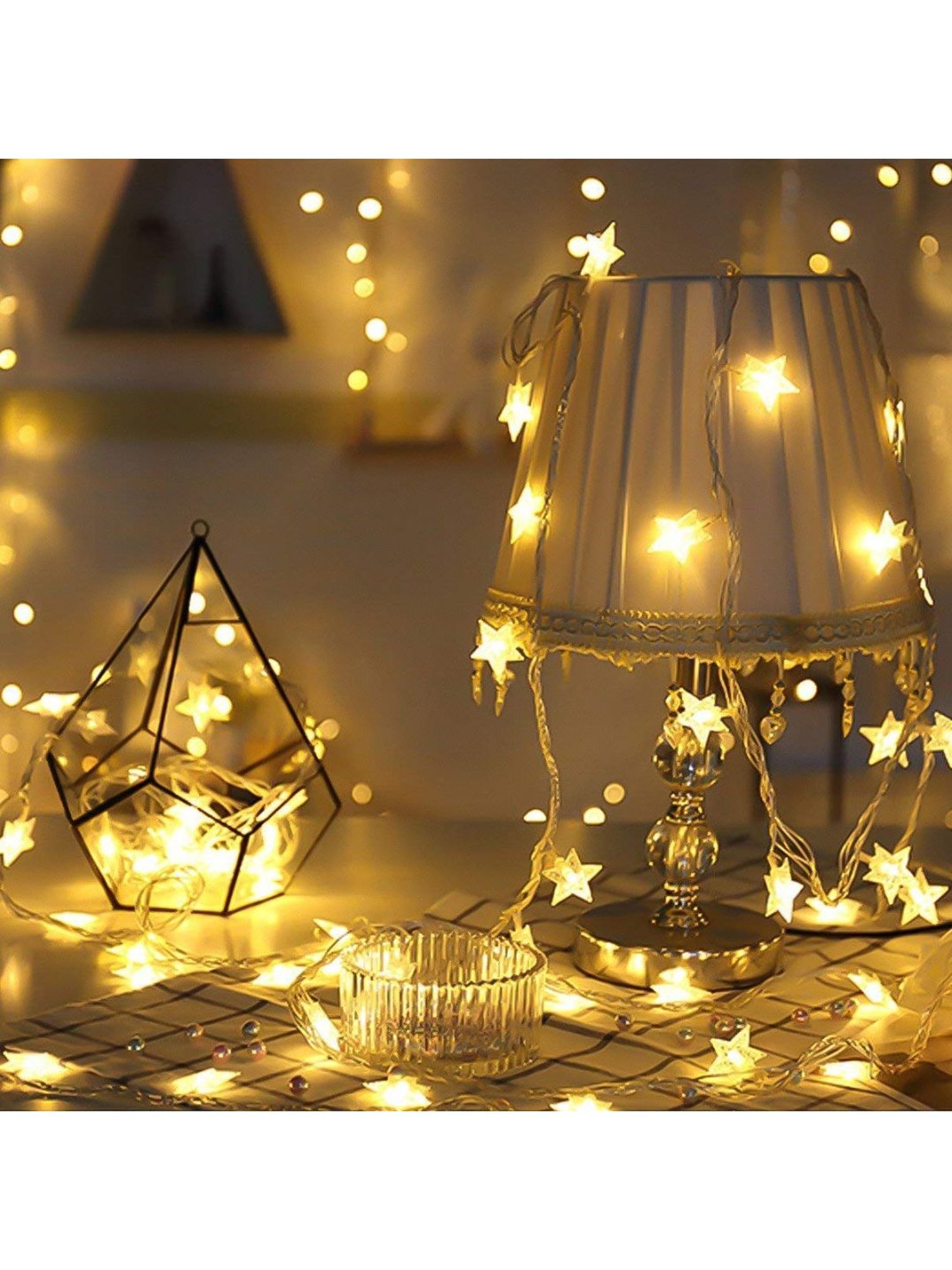 XERGY Acrylic String Star Fairy Led Light (Yellow)