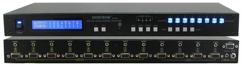 Shinybow SB-4148LCM 4x8 VGA Matrix Routing Switcher w Stereo Audio