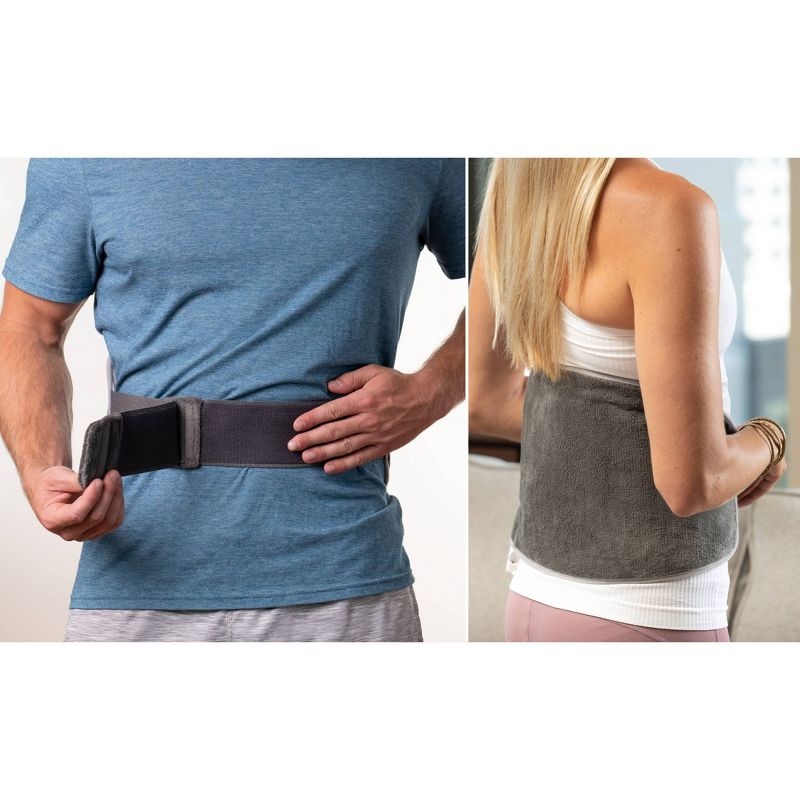Pure Enrichment PureRelief Lumbar & Abdominal Heating Pad - 44.5" x 9.5" - Gray