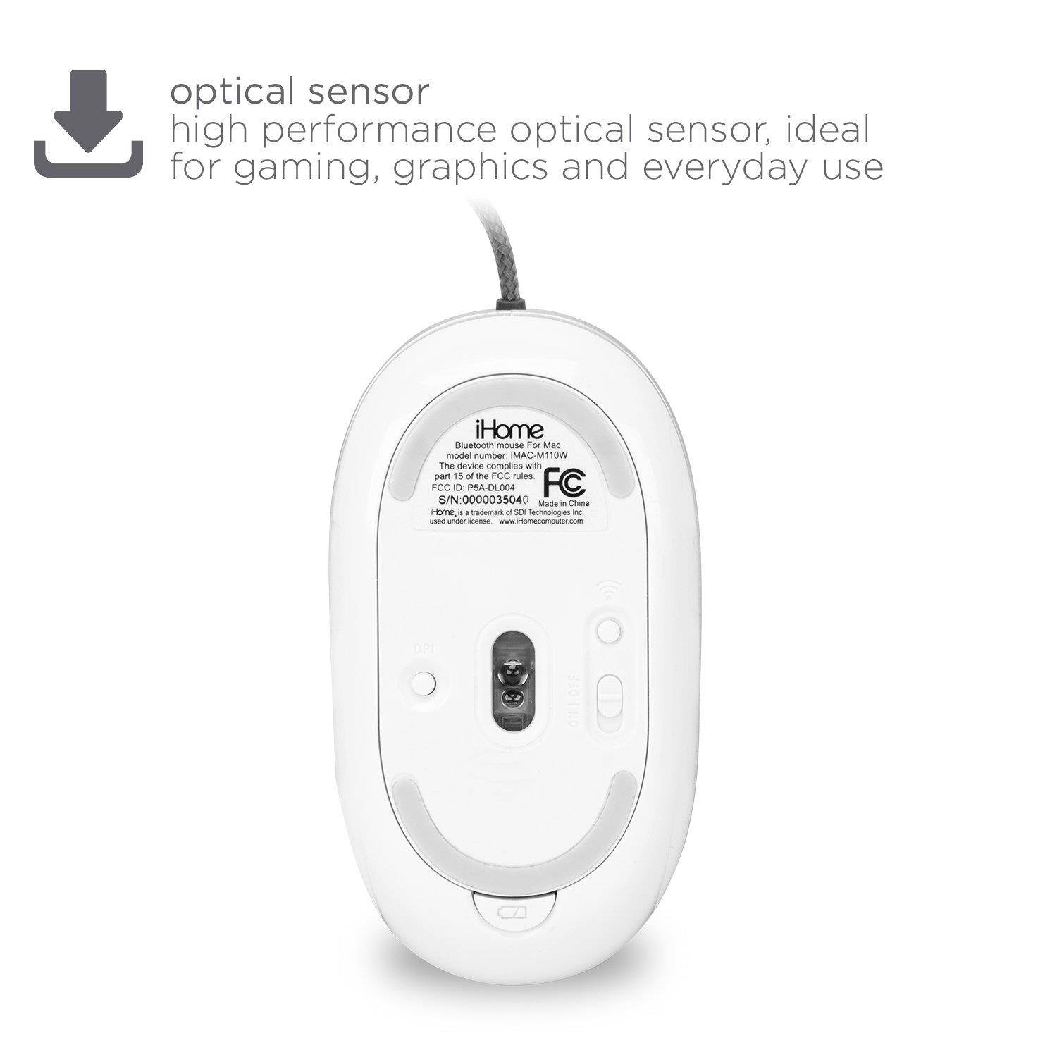 iHome   Wired Mac Mouse - White (IMAC-M100W)