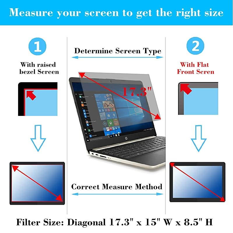 133 Inch Laptop Privacy Screen Fliter Anti Glare Screen Protector Compatible with 133 HPDELLAsusAcerSonySamsungLenovoToshiba Display 169 Filter Size 116 Width x 65 Height