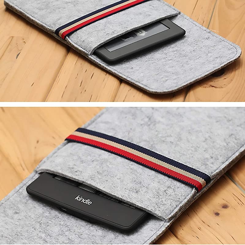 6 Inch E-Reader Sleeve Case Bag, Kobo Touch 2.0 / Tolino Shine 6" Tablet E-Book E-Reader Slim Felt Bag Sleeve Case- (Light Grey)