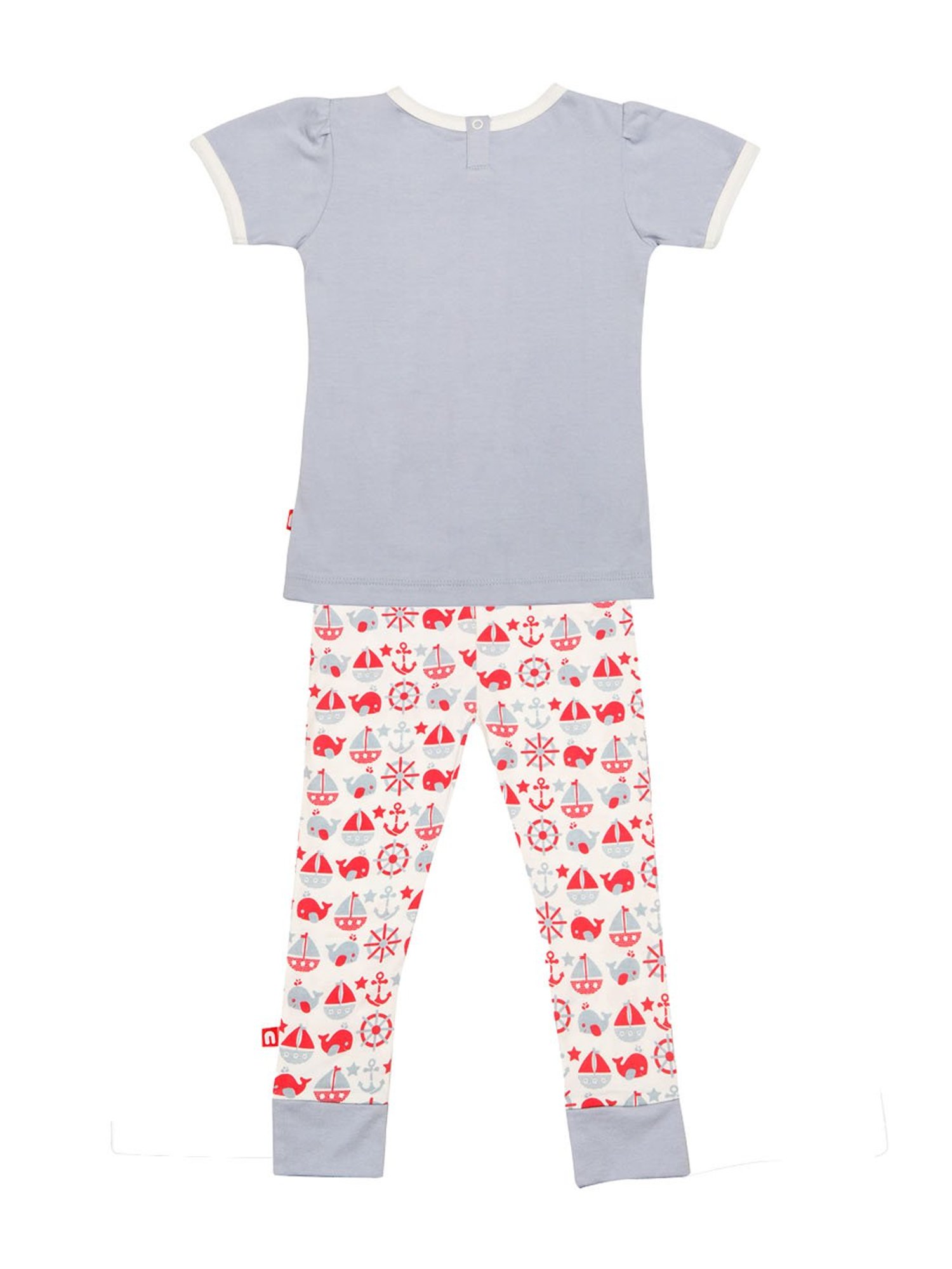 Nino Bambino Kids Blue & White Printed T-Shirt with Pants