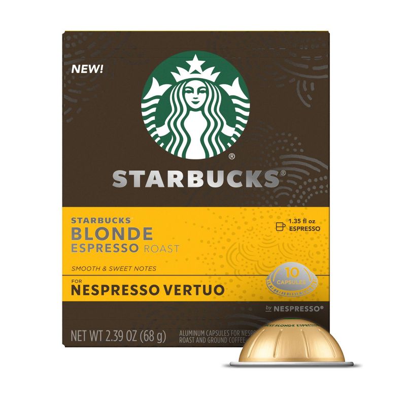 Starbucks Nespresso Vertuo Blonde Espresso Light Roast Coffee - 2.39oz/10ct