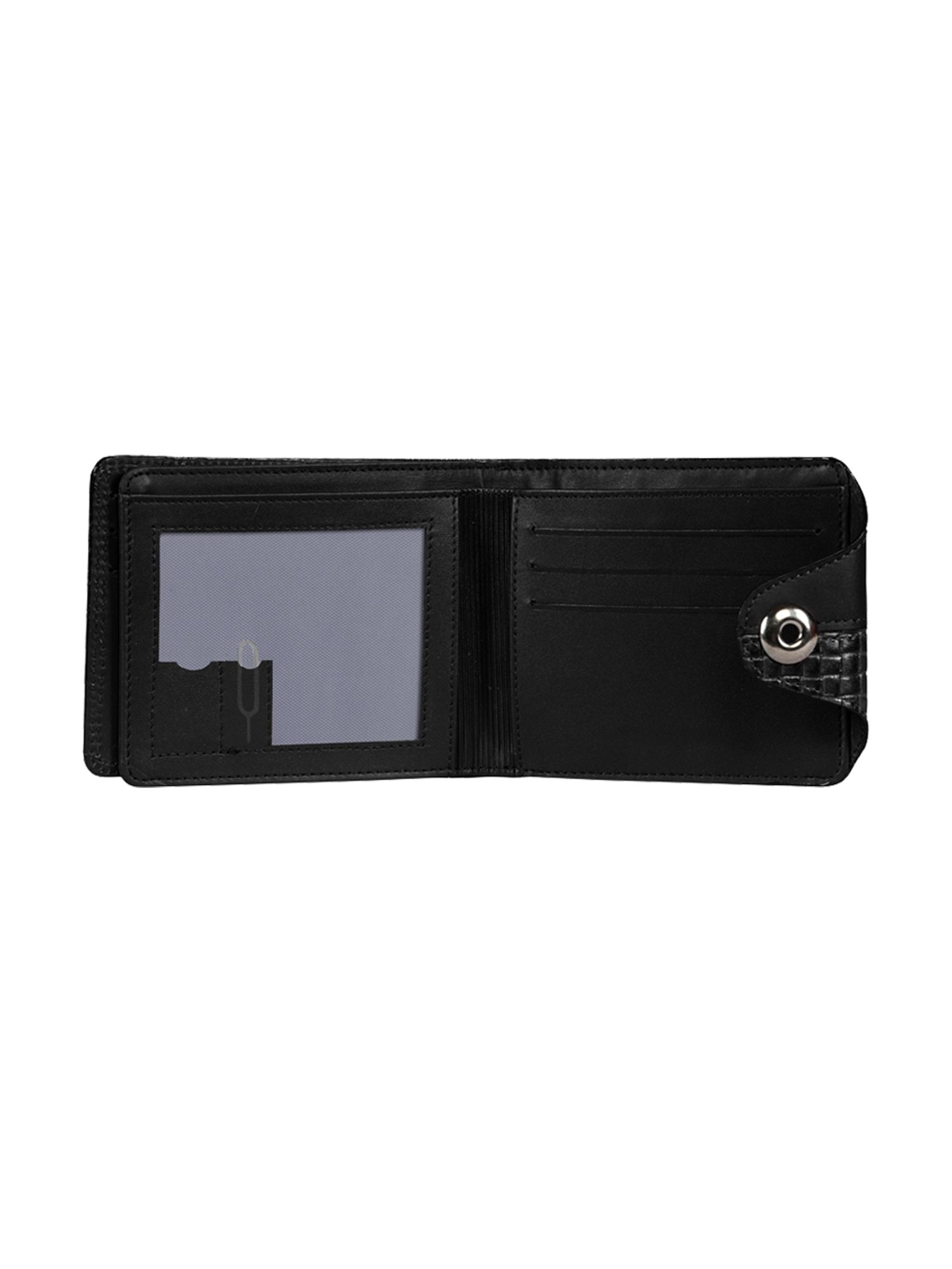 Scharf Black Leather Rfid Bi-fold Wallet For Men
