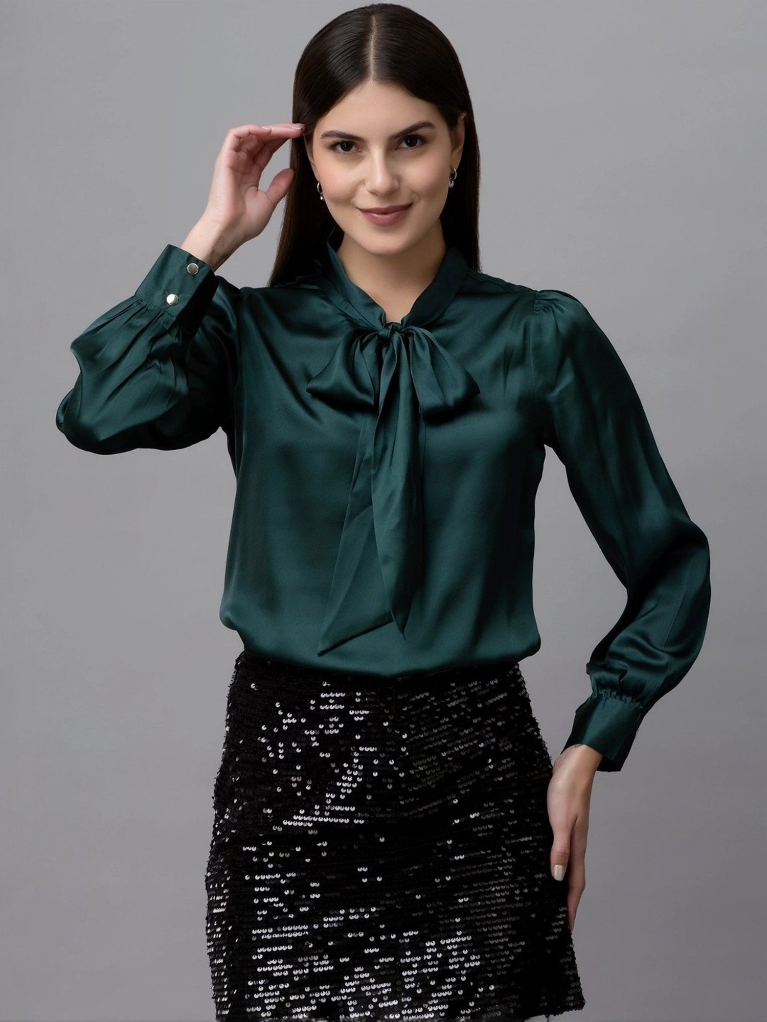 PURYS Green Regular Fit Top