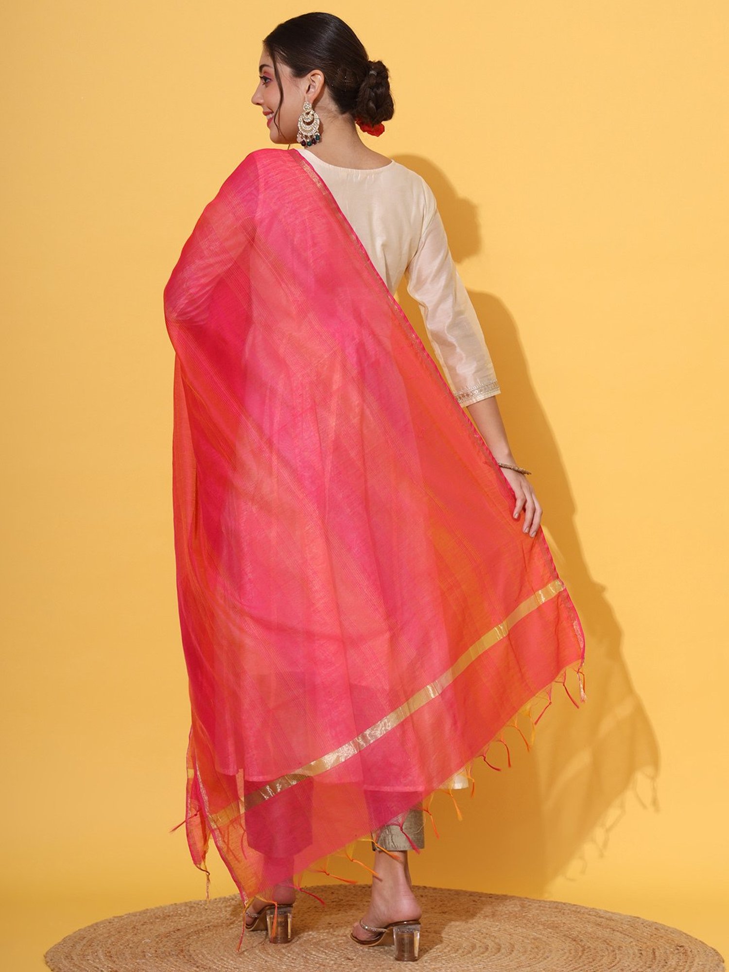 Stylum Multicolor Block Print Dupatta